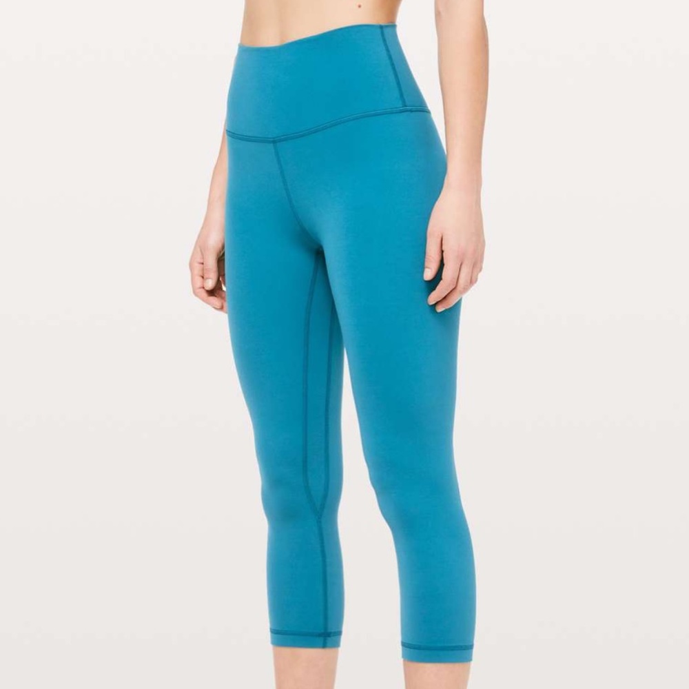 RARE Lululemon Align High-Rise Crop 21" Capri Blue 4